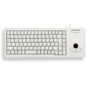 Cherry, XS Trackball Keyboard G84-5400, Tastatur, CHERRY G84-5400LUMDE-0 Kabelgebunden Tastatur Deutsch, QWERTZ Grau