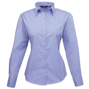 Premier, Popeline Bluse Arbeitshemd Damen Blau 46, PREMIER - Popeline Bluse Arbeitshemd, für Damen, Blau, Größe 46