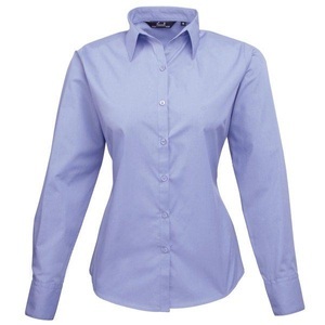 Premier, Popeline Bluse Arbeitshemd Damen Blau 46, PREMIER - Popeline Bluse Arbeitshemd, für Damen, Blau, Größe 46