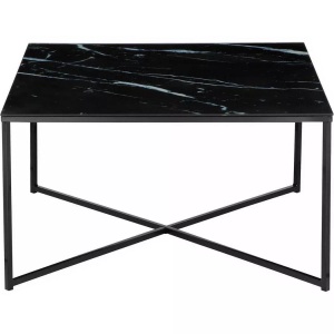 mutoni casual, Couchtisch Marmor schwarz 80x80, SalesFever Couchtisch, Tischplatte in Marmoroptik