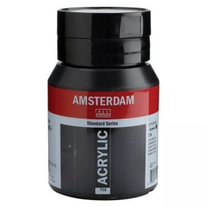Amsterdam, Amsterdam Acrylfarbe Standard, Talens Akrylfarbe Amsterdam, schwarz, 735, (500ml)