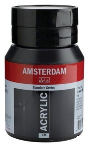 Amsterdam, Amsterdam Acrylfarbe Standard, Talens Akrylfarbe Amsterdam, schwarz, 735, (500ml)