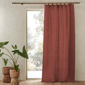 AM.PM, Vorhang Private Unisex Braun 140 X 260 cm, AM.PM - Vorhang Private aus vorgewaschenem Leinen mit Ringen, 140 X 260 cm, Braun