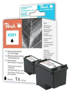 Peach, Peach Druckkopf schwarz kompatibel zu HP No. 301, CH561EE, Peach HP 301 bk Druckkopf bk ersetzt HP No. 301 bk, CH561EE für z.B. HP DeskJet 2540, HP Envy 4500 e-All-in-One, HP Envy 5534 e-All-in-One, HP Envy 5530