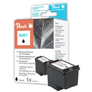 Peach, Peach Druckkopf schwarz kompatibel zu HP No. 301, CH561EE, Peach HP 301 bk Druckkopf bk ersetzt HP No. 301 bk, CH561EE für z.B. HP DeskJet 2540, HP Envy 4500 e-All-in-One, HP Envy 5534 e-All-in-One, HP Envy 5530