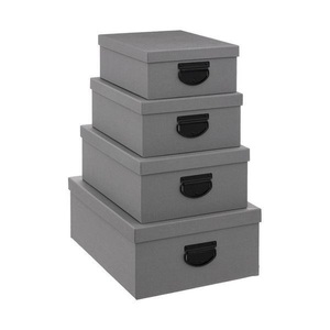 eStore, 4x Aufbewahrungsboxen, verschiedene Größen 4x Aufbewahrungsboxen, verschiedene Größen, Northio - 4x Aufbewahrungsboxen, verschiedene Größen Grau, One Size