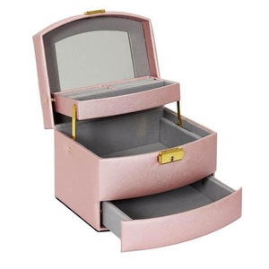 eStore, Schmuckschatulle Mit 3 Ebenen - Pink Unisex Pink 18cm, 