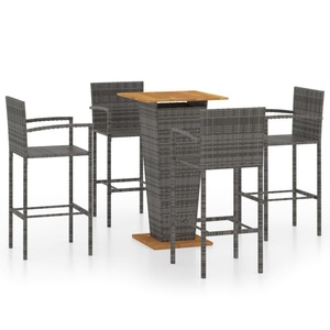 vidaXL, vidaXL 5-tlg. Gartenbar-Set Grau