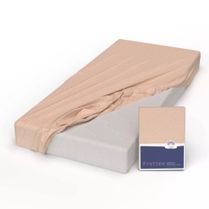 Lotus Bettwaren, Lotus Bettwaren - Frotté Fixleintuch Comfort, 180x200 cm, Apricot, Lotus Bettwaren - Frotté Fixleintuch Comfort, 180x200 cm, Apricot