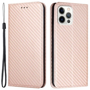 Cover-Discount, iPhone 15 Pro - Carbon Look Flip Case Hülle, Cover-Discount - iPhone 15 Pro Carbon Look Flip Case Hülle, Weiss Bunt