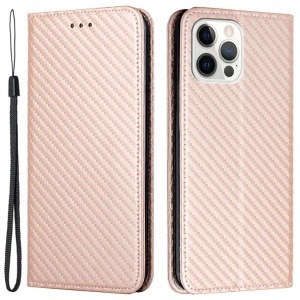 Cover-Discount, iPhone 15 Pro - Carbon Look Flip Case Hülle, Cover-Discount - iPhone 15 Pro Carbon Look Flip Case Hülle, Weiss Bunt