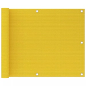 vidaXL, vidaXL Balkon-Sichtschutz Gelb 75x600 cm HDPE, vidaXL Balkon-Sichtschutz Gelb 75x600 cm HDPE