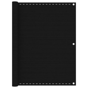 vidaXL, vidaXL Balkon-Sichtschutz Schwarz 120x400 cm HDPE, vidaXL Balkon-Sichtschutz Schwarz 120x400 cm HDPE