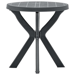 vidaXL, vidaXL Bistrotisch Anthrazit Ø70 cm Kunststoff, 