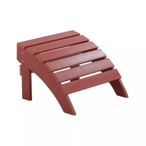 Beliani, Fusshocker Kunstholz rot ADIRONDACK, Beliani - Garden Fusshocker aus Kunstholz Retro ADIRONDACK, One Size, Rot Bunt