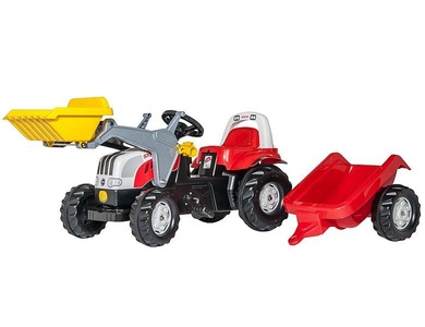 ROLLY TOYS, rolly®toys rollykid Steyr 6190 CVT mit Lader und Anhänger, 