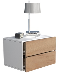 VCM, Holz Wandschublade Nachtschrank Wandboard Schublade Konsole Nachttisch Usal L 45 cm Holz Wandschublade Nachtschrank Wandboard Schublade Konsole Nachttisch Usal L 45 cm, VCM - Holz Wandschublade Nachtschrank Wandboard Schublade Konsole Nachttisch Usal L 45 cm, 45cm, Weiss