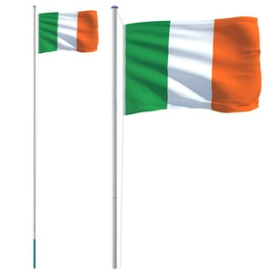 vidaXL, vidaXL Flagge Irlands mit Mast 6,23 m Aluminium, vidaXL Flagge Irlands mit Mast 6,23 m Aluminium