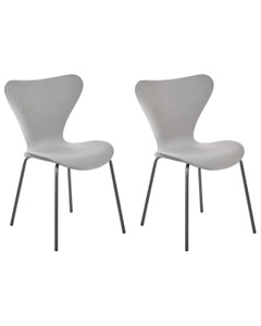 Beliani, Set mit 2 Stühlen aus Samtstoff Skandinavisch BOONVILLE Set mit 2 Stühlen aus Samtstoff Skandinavisch BOONVILLE, Beliani - Esszimmerstuhl 2er Set aus Samtstoff Skandinavisch BOONVILLE, One Size, Rauch