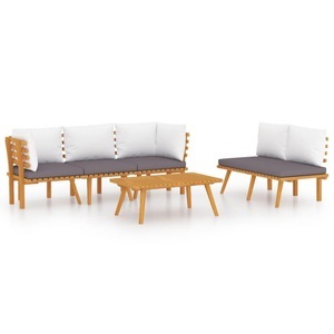 vidaXL, vidaXL 5-tlg. Garten-Lounge-Set mit Kissen Massivholz Akazie