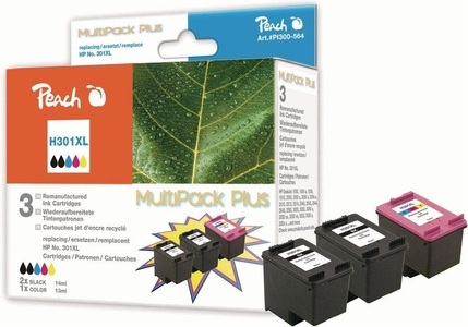 Peach, Peach Combi PackPLUS n zu 301Xl Tintenpatrone, Peach Spar Pack Plus Druckköpfe kompatibel zu HP No. 301XL, CH563EE, CH564EE