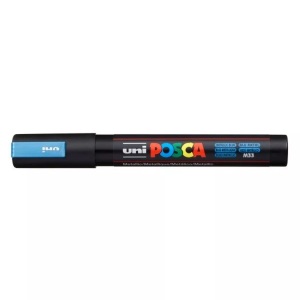 uni-ball, UNI-BALL Posca Marker 1,8-2,5mm PC5MMET.BLUE Metal.blau,R'spitze