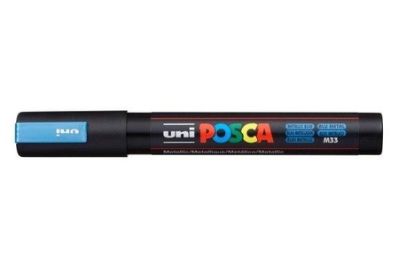uni-ball, UNI-BALL Posca Marker 1,8-2,5mm PC5MMET.BLUE Metal.blau,R'spitze, uni-ball Posca Marker, 1,8-2,5mm, Metal.blau, R'spitze, PC5M.MET bla