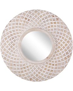 Beliani, Wandspiegel aus Tannenholz Boho POMARO Wandspiegel aus Tannenholz Boho POMARO, 