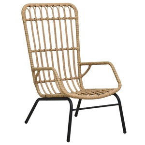 Diverse Hardware, Gartenstuhl Poly Rattan Hellbraun