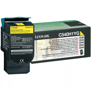 Lexmark, Lexmark C540H1Yg gelb Toner-Modul, Lexmark Toner, gelb, Prebate, C540H1YG, (2'000 Seiten)