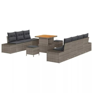 vidaXL, VidaXL - Garten-sofa poly-rattan, One Size, Grau