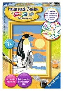 Ravensburger, Ravensburger Malset Mahlen nach, Ravensburger - Malen nach Zahlen - Süße Pinguine