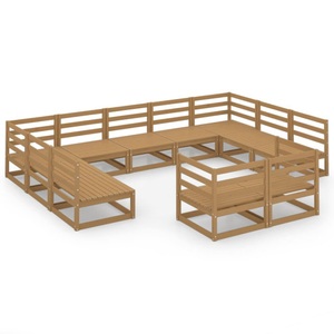 vidaXL, vidaXL 11-tlg. Garten-Lounge-Set Massivholz Kiefer, vidaXL 11-tlg. Garten-Lounge-Set Massivholz Kiefer