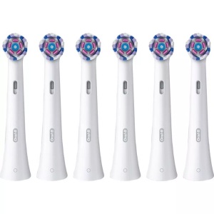 Oral-B, Oral B Aufsteckbürsten »iO«, Oral-B Zahnbürstenkopf iO Radiant, Weiss, 6 Stück