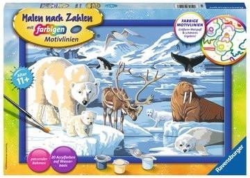 Ravensburger, Ravensburger Malset Mahlen nach, Ravensburger - Malen nach Zahlen - Tiere der Arktis
