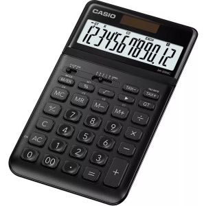 Casio, Casio JW-200SC-BK Tischrechner Schwarz solarbetrieben, batteriebetrieben (B x H x T) 109 x 11 x 184 mm, Casio Tischrechner JW-200SC-BK 12-stelliges Display Schwarz