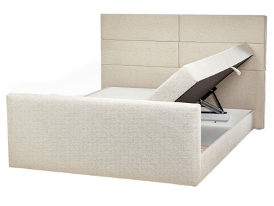 Beliani, Boxspring Bett aus Polyester Modern ARISTOCRAT Boxspring Bett aus Polyester Modern ARISTOCRAT