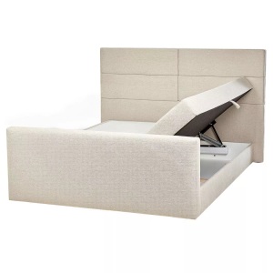 Beliani, Boxspring Bett aus Polyester Modern ARISTOCRAT Boxspring Bett aus Polyester Modern ARISTOCRAT