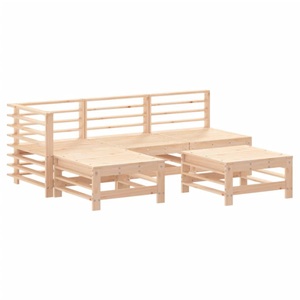vidaXL, vidaXL 5-tlg. Garten-Lounge-Set Massivholz Kiefer, VidaXL - Garten lounge set kiefernholz, One Size, Braun
