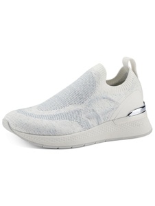 TAMARIS, Slipper Slip On Tamaris Weiß/Hellblau, Tamaris Slip-On Sneaker, mit Wechselfussbett