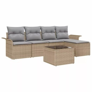 VidaXL - Modernes outdoor-sofa poly-rattan, One Size, Beige