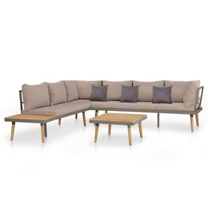 Diverse Hardware, 4-tlg. Garten-Lounge-Set mit Auflagen Massivholz Akazie Braun, vidaXL 4-tlg. Garten-Lounge-Set mit Auflagen Massivholz Akazie Braun