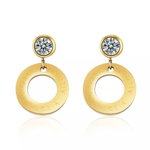 undefined, Ailoria - Agathe Ohrringe mit Schmucktäschchen, AILORIA - AGATHE Ohrringe, 2cm, Gold