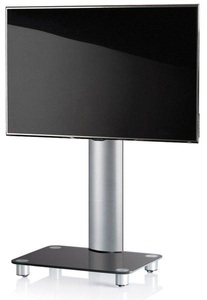 VCM, Universal TV VESA Standfuß Ständer Fernseh Rack Alu Glas rollbar Rollen Tosal Universal TV VESA Standfuß Ständer Fernseh Rack Alu Glas rollbar Rollen Tosal, VCM - TV Standfuß | Alu Fernseh Ständer rollbar ESG-Sicherheitsglas| Maße ca. H. 100 x B. 60 T. 44 cm Tosal, cm, Schwarz