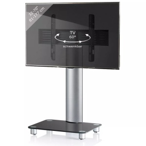 VCM, Universal TV VESA Standfuß Ständer Fernseh Rack Alu Glas rollbar Rollen Tosal Universal TV VESA Standfuß Ständer Fernseh Rack Alu Glas rollbar Rollen Tosal, VCM - TV Standfuß | Alu Fernseh Ständer rollbar ESG-Sicherheitsglas| Maße ca. H. 100 x B. 60 T. 44 cm Tosal, cm, Schwarz