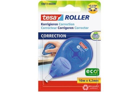 Tesa, tesa Korrekturroller ecoLogo 4,2 mm, Tesa Korretkurroller, 4,2mm x 10m, Blister, 59811-00000