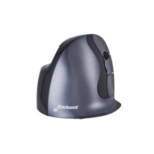 BakkerElkhuizen, BakkerElkhuizen Evoluent D Small Funk-Maus Ergonomisch Anthrazit, Evoluent - Ergonomische Maus Vertical Wireless, Schwarz