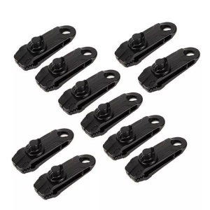 eStore, 10x Klemmen Für Planen, Markisen Und Zelte - Schwarz Unisex Schwarz ONE SIZE, eStore - 10x Klemmen für Planen, Markisen und Zelte Schwarz, One Size, Schwarz
