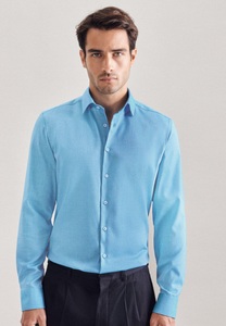 Business Hemd X-slim Fit Langarm Uni Herren Petroleumblau 40