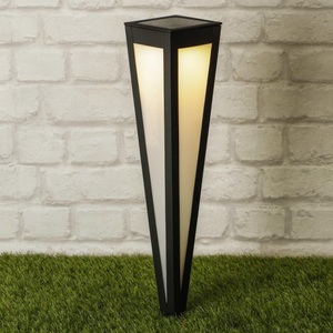 Hi, HI LED-Solar-Gartenleuchte 58 cm Schwarz, 
